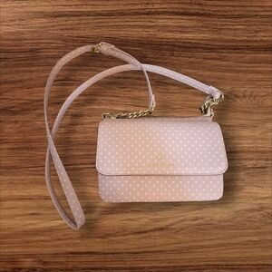Nanette Lepore Pink Polka Dot Crossbody Bag